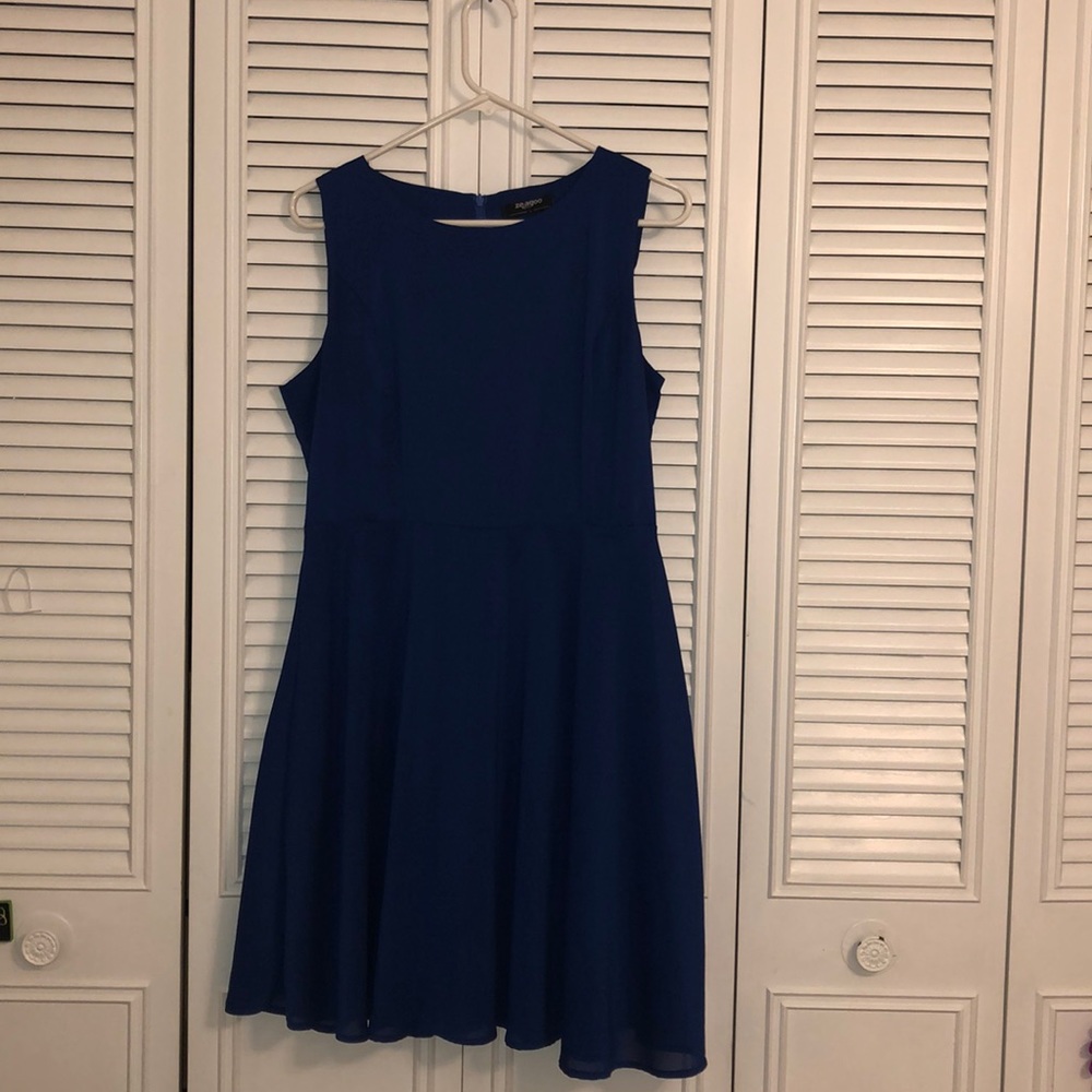 Navy blue A-line dress